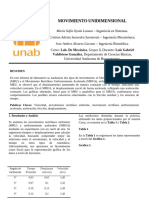 Informe de Laboratorio Movimiento Unidimensional