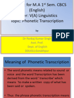 Phonetics for semester 1