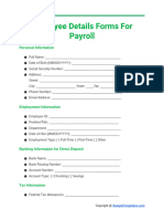 Employee Details Forms for Payroll