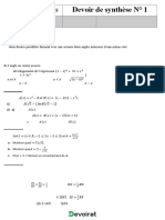 Devoir de Synthèse N°1 - Math - 1ère AS  (2023-2024) Mr Mathlouthi Lotfi