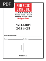 Syllabus _XI_ cbse