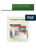 Download full Risk Based E Business Testing Artech House Computer Library 1st Edition Paul Gerrard ebook all chapters