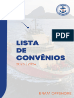 Lista de Convênios.