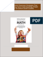 Instant download Making Math Stick Classroom Strategies That Support the Long Term Understanding of Math Concepts 1st Edition David Costello pdf all chapter