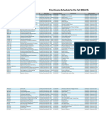 Final Exams Schedule for the Fall 2024 25