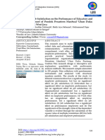 The Impact of Job Satisfaction on the Performance of Educators and Education