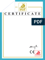 Attestation Certificate 