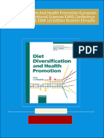 Full download Diet Diversification And Health Promotion European Academy Of Nutritional Sciences EANS Conference Vienna May 14 15 2004 1st Edition Ibrahim Elmadfa pdf docx