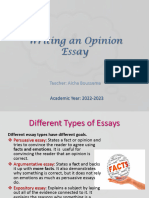 Writing an Opinion Essay