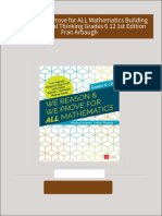 Instant Access to We Reason We Prove for ALL Mathematics Building Students Critical Thinking Grades 6 12 1st Edition Fran Arbaugh ebook Full Chapters