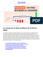 La Charge de La Dette Publique de La France 2024