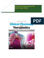 Instant Access to clinical pharmacy and therapeutics 5th Edition Roger Walker ebook Full Chapters