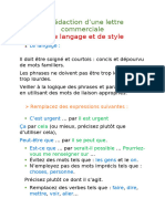 IV. Méthodologie de Rédaction d'Une Lettre Commerciale Conseils de Langage Et de Style (1)