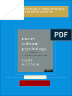 Download Full Macro Cultural Psychology A Political Philosophy of Mind 1st Edition Carl Ratner PDF All Chapters