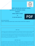 BROCHURE FOR SINGLE CREDIT COURSE- IP LAW AND PRACTICE- IPAAC, NLUO