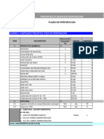 FORMULARIO DE COTIZACIÓN FLUIDOS DE PERFORACIÓN