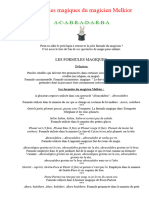 Documentation Formules Magiques