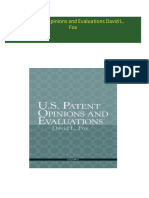 Instant download U S Patent Opinions and Evaluations David L. Fox pdf all chapter