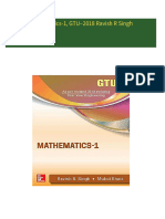 Get Mathematics-1, GTU–2018 Ravish R Singh PDF ebook with Full Chapters Now