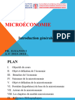 1- Microéconomie chapitre prélimianire (Introduction)