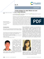 Electrolyte designs for safer lithium-ion and lithium-metal batteries