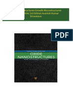 Oxide Nanostructures Growth Microstructures and Properties 1st Edition Avanish Kumar Srivastava 2024 Scribd Download