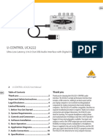 U-CONTROL UCA222 Manual