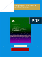 PDF An Interactive Introduction to Mathematical Analysis Jonathan Lewin download