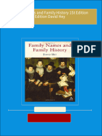 Family Names and Family History 1St Edition Edition David Hey 2024 scribd download