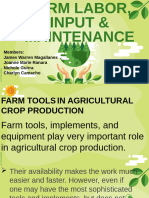 FARM LABOR INPUT & MAINTENANCE