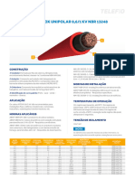 CABO NTOX UNIPOLAR 0,6-1 KV NBR 13248 - 2021