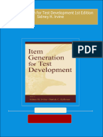 Item Generation for Test Development 1st Edition Sidney H. Irvine 2024 Scribd Download