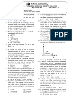 Test 10, Vectors, Projectile & Relative Qp With Solutions, 04.08.2024