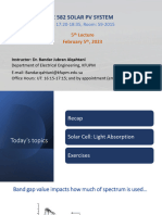 EE 582 Solar PV Systems 5th Lecture