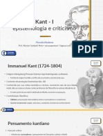 Aula 04. Kant I Epistemologia e Criticismo