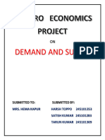 Case study of demand and supply