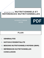 BESOINS NUTRITIONNELS ET APPORT CONSEILLE 