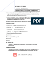 Magnetic Effects of Electric Current