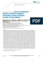 A Comprehensive Survey Evaluating the Efficiency of Artificial Intelligence and Machine Learning Techniques on Cyber Security Solutions