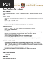 Classification of a product for UAE Ministry of Health 