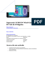 Supersonic SC8021W Win10 Quad Core BT Tab de 8 Pulgadas - Ivan