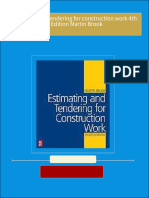 Download full Estimating and tendering for construction work 4th ed Edition Martin Brook ebook all chapters