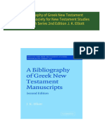 A Bibliography of Greek New Testament Manuscripts Society for New Testament Studies Monograph Series 2nd Edition J. K. Elliott all chapter instant download