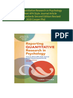 Instant ebooks textbook Reporting Quantitative Research in Psychology How to Meet APA Style Journal Article Reporting Standards Second Edition Revised 2020 Cooper Phd download all chapters