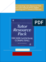 Instant download Higher National Computing Tutor Resource Pack Second Edition Core Units for BTEC Higher Nationals in Computing and IT Howard Anderson pdf all chapter