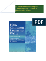 PDF How Children Learn to Write Supporting and Developing Children s Writing in School 1st Edition Dorothy Latham download