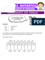 Ejercicios de Unidades de Masa Para Cuarto de Primaria