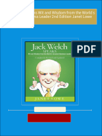 Complete Download Jack Welch Speaks Wit and Wisdom from the World s Greatest Business Leader 2nd Edition Janet Lowe PDF All Chapters