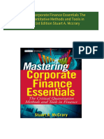 Mastering Corporate Finance Essentials The Critical Quantitative Methods and Tools in Finance 1st Edition Stuart A. Mccrary all chapter instant download