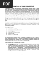 4. Control Of Cash & Credit